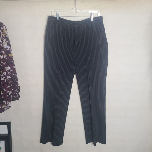 Chaps Pinstripe Trousers Women's Career Dress Pants Business Casual Work Office - Picture 1 of 5